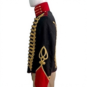 <b>Men</b> Hussar <b>Jacket</b> Stand Collar Button Front Long Sleeve Uniform Historic Costume Spring <b>Summer</b> - Product Image 4