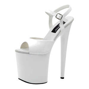 Nouvelles chaussures pour femmes, talons hauts de 20 cm, semelles épaisses, modèle à bout ouvert, podium, boîte de nuit, sexy, sandales imperméables à tige en acier - Product Image 1