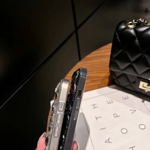 เคสโทรศัพท์สุดหรูพร้อมคริสตัลฝังพลอยเทียมกรอบแข็งคลุมเต็มวัสดุพีซีทำด้วยมือแวววาวแวววาวสำหรับ <span class=keywords><strong>iPhone</strong></span> - Product Image 2