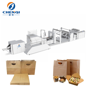 Máquina Automática para Hacer Bolsas de Papel con Fondo Cuadrado Chenqi <span class=keywords><strong>CQ</strong></span>-DC 230/550, para Fabricantes de Bolsas de Compra - Product Image 1