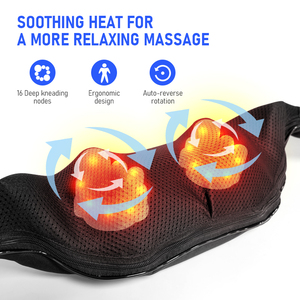 Nuevo Masajeador Shiatsu para Hombros y Cuello 2026, Color Negro, Masaje <span class=keywords><strong>de</strong></span> Tejido Profundo con Calor y Simulación <span class=keywords><strong>de</strong></span> Mano, Masajeadores Precisos - Product Image 3