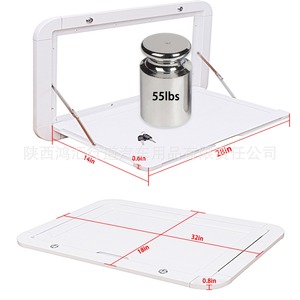 Table à manger pliante pour camping-car, en alliage d'aluminium, rectangulaire, pliable manuellement, avec côtés rabattables, pour rangement extérieur - Product Image 2