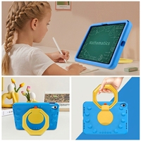 Étuis de tablette en silicone avec béquille pour iPad 10e génération 10,9 pouces 2022, pour iPad A16 11e génération 2025, avec sangle d'épaule et support pour stylet, coque PC
