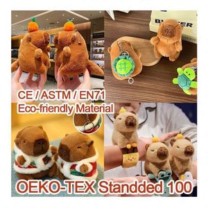 New Stock Kawaii <b>Bear</b> Capibara Stuffed Animal Keychain <b>Cute</b> Soft Plush Peluches Toy for Hamster and Capybara Lovers - Product Image 3