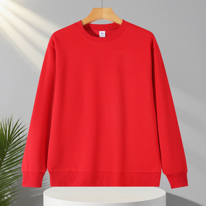 Pull à col rond pour homme en coton chinois 230g, double face, ample, oversize, uni, anti-boulochage, décontracté, respirant - Product Image 6