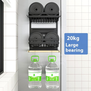 Nhà Bếp Treo Lưu Trữ Kệ Wall Mount Gia Vị Giá Với Khăn Giấy Chủ Từ Gia Vị Giá Cho Tủ Lạnh - Product Image 3