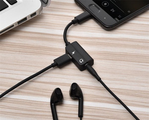 <span class=keywords><strong>USB</strong></span> di Tipo C Adattatore Audio <span class=keywords><strong>Aux</strong></span> Convertitore Della Cuffia di Tipo c on Trasduttore Auricolare di 3.5mm Jack Adattatore Per Huawei P 20 pro OnePlus 6T CA05 - Product Image 6