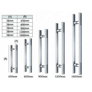 ग्लास दरवाजा हैंडल 304 स्टेनलेस स्टील हैंडल उत्कृष्ट कार्यालय बाथरूम शॉवर रूम ग्लास दरवाजा ओ/एच-आकार का हैंडल - Product Image 2