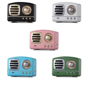 Индивидуальная портативная мини-Музыкальная шкатулка с двумя драйверами, Ретро Радио, беспроводной динамик, стерео звук, бас, рекламный подарок