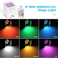 6*18W Rgbwa uv 6In1 batterie lampe de scène sans fil pour Dj Bar fête Disco charge Wifi télécommande maison teinture Par lumière Uplight