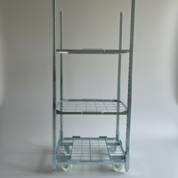Chariot à fleurs en aluminium à quatre roues personnalisable OEM avec une capacité de 100 kg pour l'agriculture en serre et les outils de pépinière