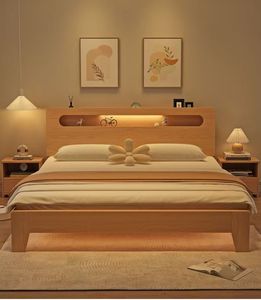 Chêne à <span class=keywords><strong>bas</strong></span> prix, élégant, design moderne, chambre originale en vente directe en usine, <span class=keywords><strong>lit</strong></span> double <span class=keywords><strong>simple</strong></span> en chêne - Product Image 5