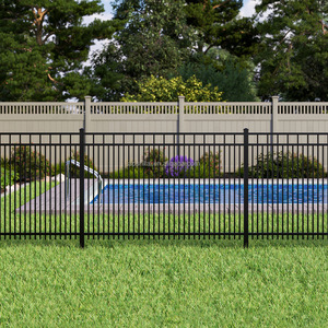 Paneles de valla de acero para jardín de hierro forjado al por mayor valla de piquete de acero valla superior plana residencia decorativa - Product Image 2