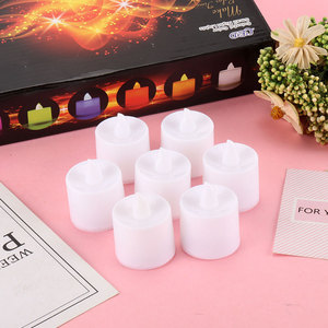 Bougies LED électroniques multicolores rondes en plastique à piles pour mariage et fête - Product Image 2
