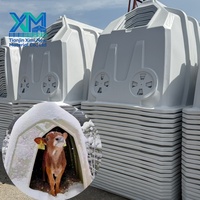 Abri extérieur individuel pour veau avec clôture, abri pour veau en PE, équipement d'élevage pour veau