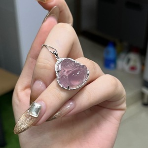 Collar con Colgante de Plata de Ley S925, Estilo Chino Nuevo, Perla Natural Blanca, Colgante de Calabaza de la Suerte, Colgantes Finos de Lujo - Product Image 1