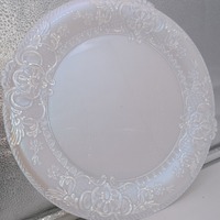 Assiette à fruits en plastique PS faite à la main, couleur personnalisée, assiette de dîner, assiette de mariage, décorative haut de gamme, style européen, luxe léger