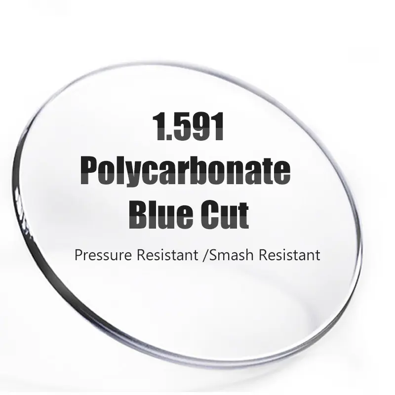 Wholesale 1.591 Polycarbonate PC AR Coating Blue Block UV420 HMC Coating EyeglassesLenses Glasses Lens