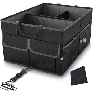 Collapsible Car Trunk Organizer Bag Portable Car Cargo Storage Box High Quality Bags With Foldable Cover And Handles