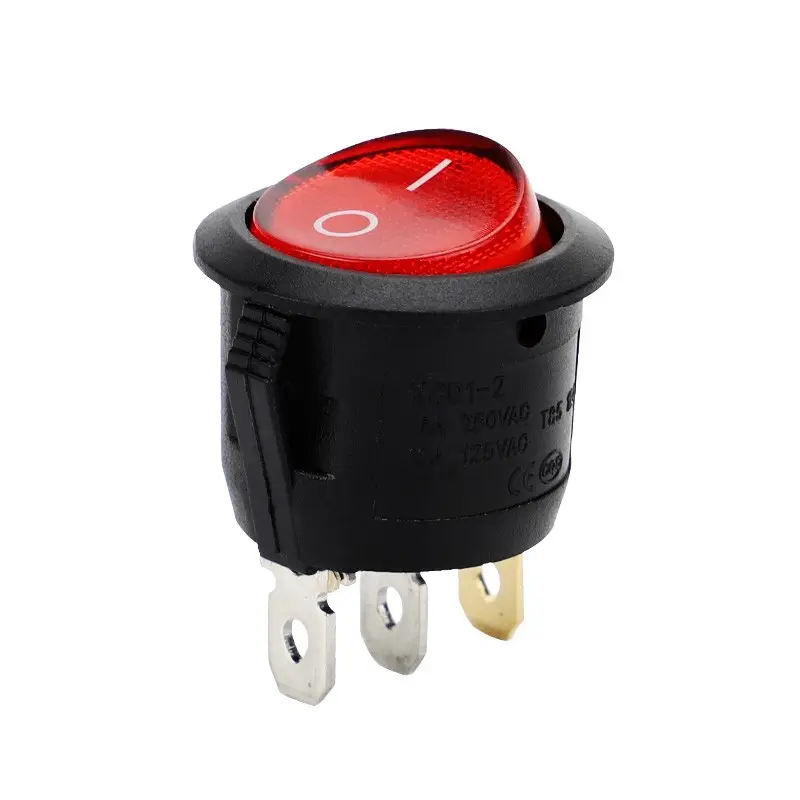 KCD1 KCD2 KCD3 On Off 6A 250VAC/10A 125VAC Đồng 2 Tốc Độ 3Pins Waterproof Vòng Rocker Chuyển T85