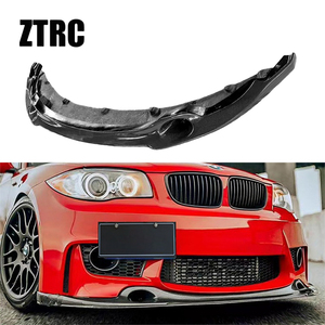 Kit d'accessoires pour pare-chocs avant, lèvre avant et lame avant en fibre de carbone style 1M pour BMW Série 1 E82 2008-2011 - Product Image 1