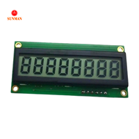 Module LCD Afficheur à segments 8 chiffres Interface série Rétroéclairage blanc 2,7-5,5 V 10,5 mm SMS0801D