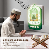 ZIKI TIME ZIKI-812 Lecteur audio portable exclusif du Coran islamique, avec fonctions Ruqyah, Duaa, Rizik, Zikir, haut-parleur Coran lumineux à brancher