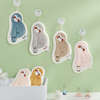 FF3826 Home Decor Drôle Animal Main Serviette Sèche Microfibre Chiffons De Nettoyage Mignon Paresseux Forme Serviette Pour Salle De Bains Cuisine