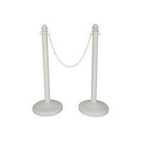 Système de barrières à chaînes en plastique HDPE de marque Barrier avec éléments réfléchissants de qualité ingénierie pour la sécurité routière