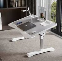 Bureau d'appoint pliable en bois réglable en hauteur avec tiroirs, table portable pour ordinateur portable, idéal pour chambre à coucher, baie vitrée et étudiants