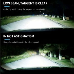 Juego de 2 Bombillas LED H4 para Faros Delanteros de Coche, Mini Proyector, Estilo Automotriz, 6000K, 8000LM, Luz Enfocada Y6 - Product Image 5