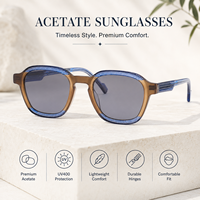 Lunettes de soleil en acétate faites à la main Mellume, texture rayée multicolore, monture hexagonale, verres polarisés UV400, logo personnalisé, lunettes de soleil colorées