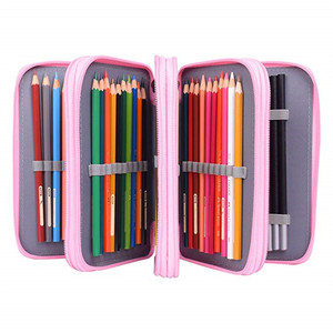 <span class=keywords><strong>Trousse</strong></span> à crayons en toile personnalisée <span class=keywords><strong>de</strong></span> haute qualité à 4 couches Boîte à crayons <span class=keywords><strong>de</strong></span> couleurs avec poignées Sacs à crayons <span class=keywords><strong>de</strong></span> grande capacité pour fournitures d'art scolaire - Product Image 1