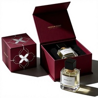 Boîte cadeau de luxe à double porte magnétique avec logo personnalisé, flacon de parfum vide de 30 ml, 50 ml, 100 ml, emballage