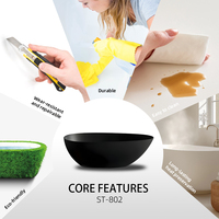Baignoire autoportante en pierre artificielle noire de style européen, écologique, facile à nettoyer et durable, pour salle de bain au design moderne, utilisation hôtelière