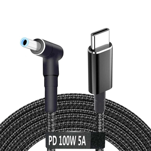 Câble de charge USB Type C PD 100W, cordon de charge USB C, convertisseur de prise USB C vers adaptateur d'alimentation pour ordinateur portable, connecteur pour ordinateurs portables universels - Product Image 1