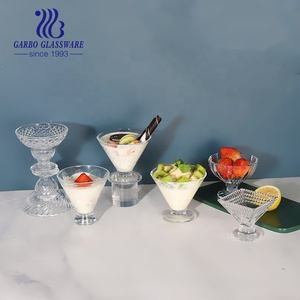 Taza <span class=keywords><strong>de</strong></span> vidrio para batidos, Bol clásico para postres, helados, plátano, barco, Mini tamaño - Product Image 1