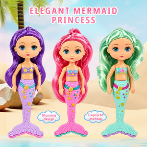 Waxsam Princesse <span class=keywords><strong>sirène</strong></span> de 6 pouces, poupée <span class=keywords><strong>sirène</strong></span> magique, disponible <span class=keywords><strong>en</strong></span> plusieurs couleurs, cadeaux d'anniversaire, cadeaux de Noël - Product Image 1