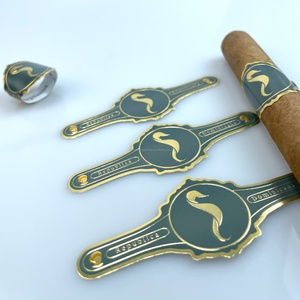 Etiqueta de Anillo para Cigarros con Logotipo Privado Personalizado Premium, Impresión en Dorado con Estampado en Caliente, Sin Cinta Adhesiva - Product Image 5