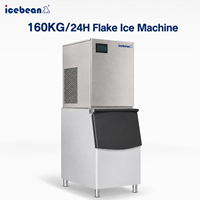 Machine à glace en flocons de 160 kg/jour avec certification CE, idéale pour la transformation de la viande, le refroidissement de la volaille, les hôtels et les restaurants