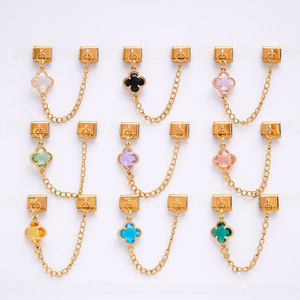 Fashion Charm Bracelet Gold Plated Crystal Rhinestone Cross Pendant Women's DIY Jewelry Module Y25021 - Product Image 1