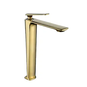 Gold Bathroom Faucet Mixer Hot Cold Water Sink Mixer Tap Zinc Basin Faucets Single Handle Deck Mounted Sink Taps