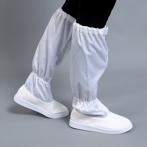 أحذية عمل طويلة مضادة للكهرباء الساكنة ومقاومة للغبار، مصنوعة من البولي يوريثين الأبيض القابل لإعادة الاستخدام، مناسبة للمختبرات والغرف النظيفة - Product Image 6