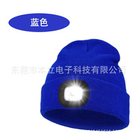 Cappello con Luce LED Ricaricabile USB per Corsa Notturna, Berretto Lavorato a Maglia per Uomo e Donna, Promozionale