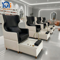 Fauteuils de pédicure modernes personnalisés pour salon de beauté, fauteuils de pédicure rotatifs de luxe pour salon de manucure