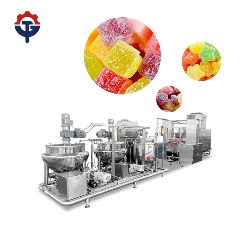 China Fabricación Precio de fábrica Máquina automática de gelatina y dulces de gelatina Máquina para hacer gomitas