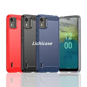 Lichicase Nice Hand Feeling Air Cushions Inside Phone Case For Nokia C12 Non-slip Simple Mobile Cover
