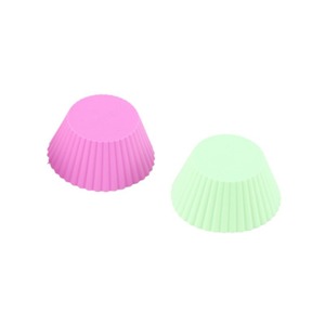 Silicone Muffin Cups Round Baking Molds For Egg Tarts Puddings Cakes Oven Safe Reusable Baking Tools - Product Image 1