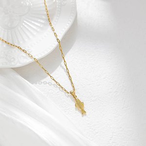 Collar de Cadena con Colgante de Clip de Papel, Estilo Simple, Chapado en Oro de 18K, Acero Inoxidable 304, para Atuendos Modernos, Joyería para Mujer - Product Image 6