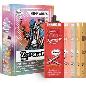 Envoltorios de Cáñamo Zapwrap de 108 mm, Sabores Naturales Mixtos, Sin GMO, Veganos, Ecológicos, 75 Unidades, Sin Tabaco - Product Image 1